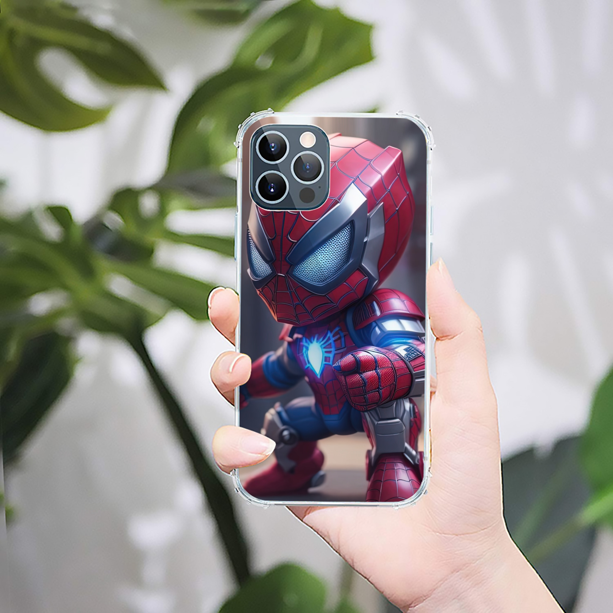 （画像用） Spider Man スパイダーマン 【iPhone 12シリーズ対応】透明スマホケース（クリアソフトケース）